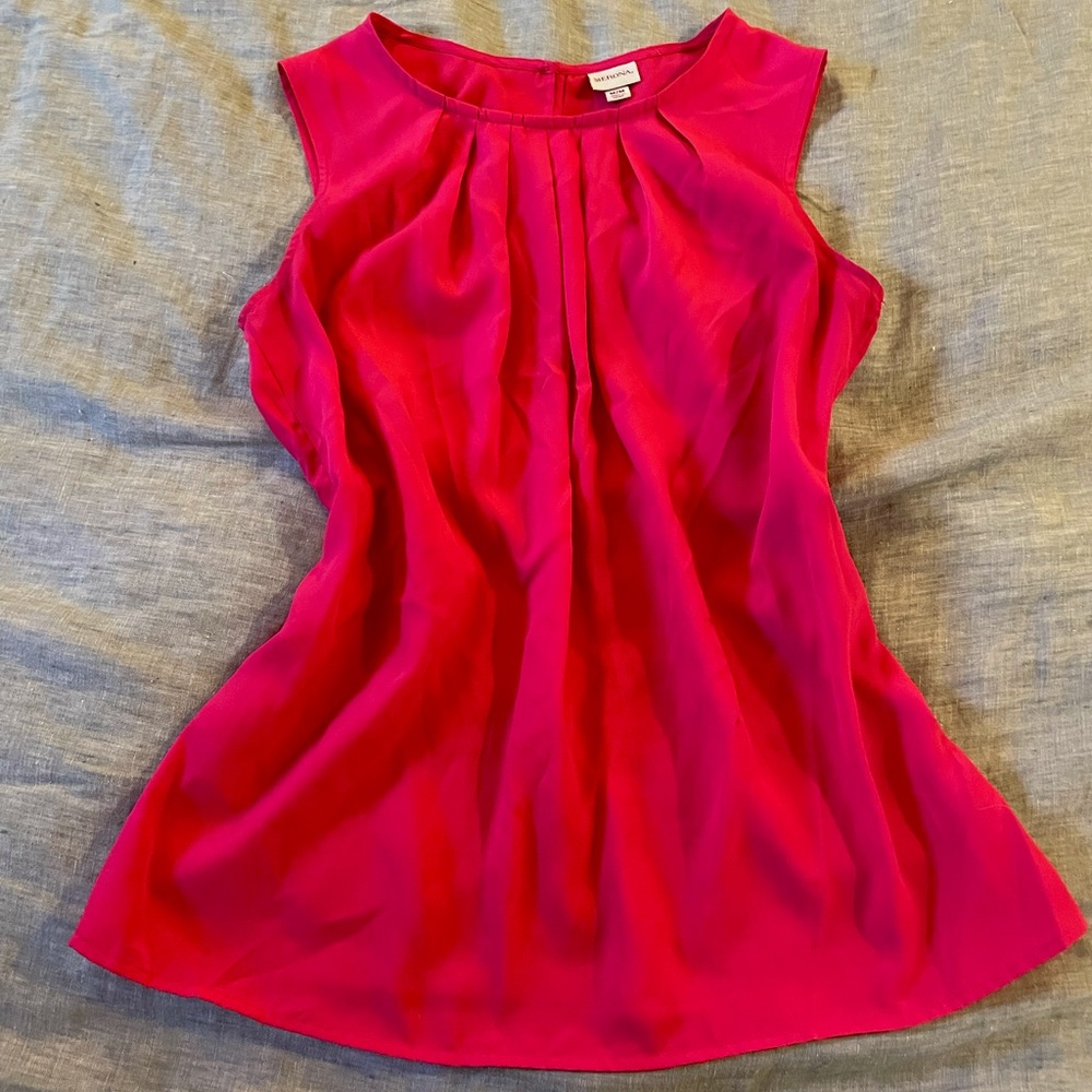 Hot pink blouse — perfect for the office!
